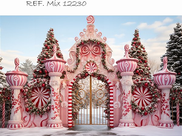 Fundo Fotográfico Sublimado 3D Natal