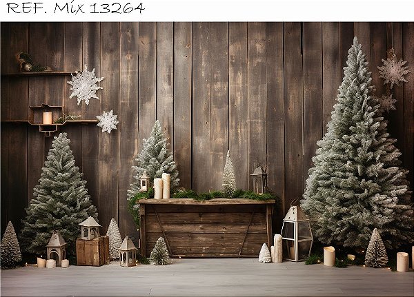 Fundo Fotográfico Sublimado 3D Natal