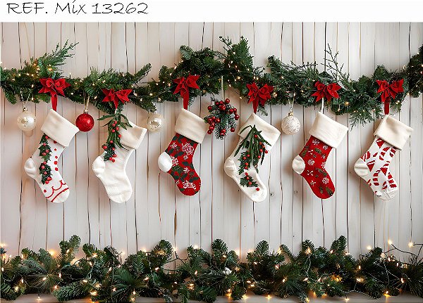 Fundo Fotográfico Sublimado 3D Natal