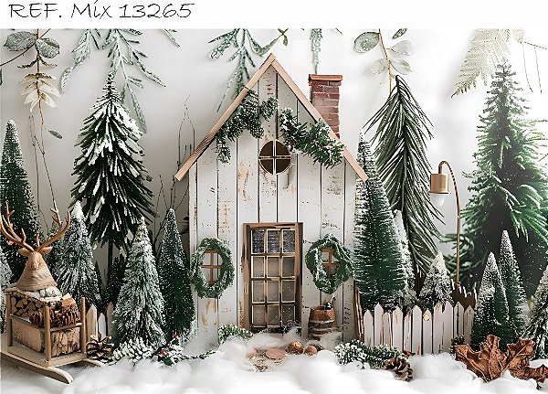 Fundo Fotográfico Sublimado 3D Natal