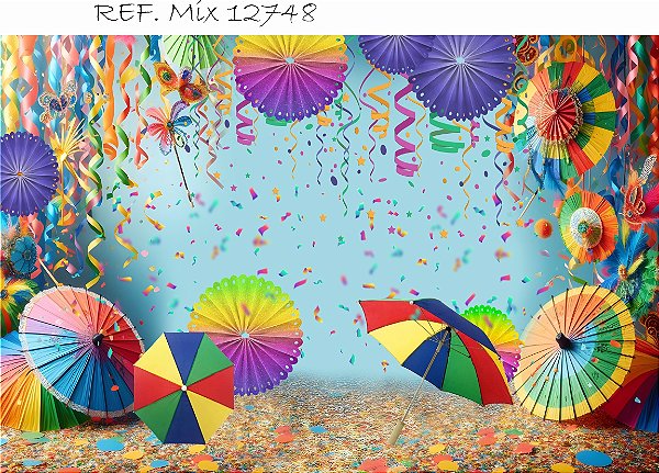 Fundo Fotográfico Sublimado 3D Carnaval