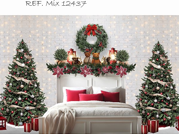 Fundo Fotográfico Sublimado 3D Natal