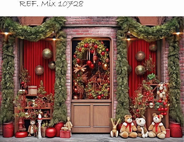 Fundo Fotográfico Sublimado 3D Natal