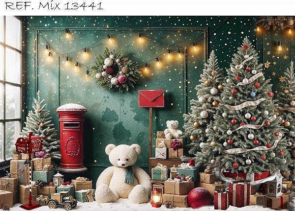Fundo Fotográfico Sublimado 3D Natal