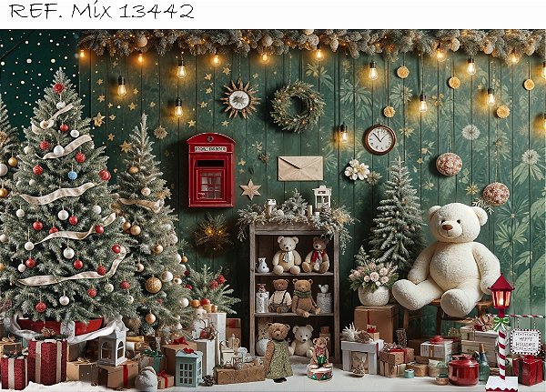 Fundo Fotográfico Sublimado 3D Natal