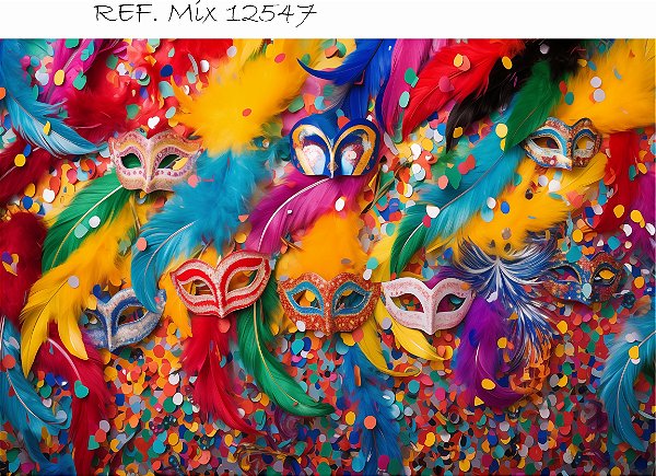 Fundo Fotográfico Sublimado 3D Carnaval