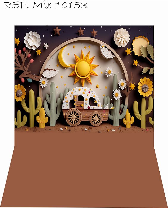 Fundo Fotográfico Sublimado 3D Newborn Festa Junina