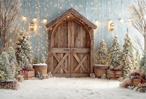 Fundo Fotográfico Natal Porta Madeira