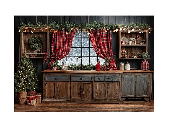 Fundo Fotográfico Cozinha Natal