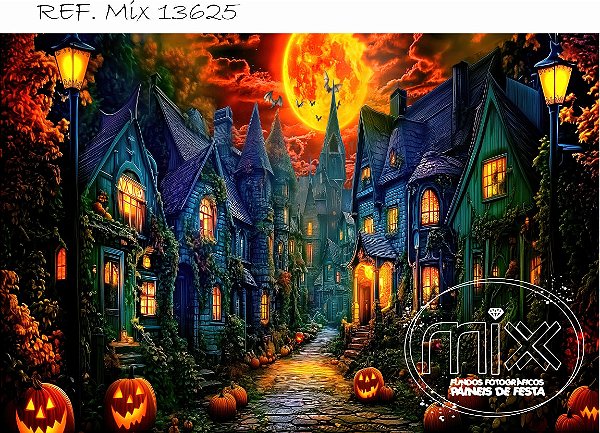 Fundo Fotográfico  Halloween Vila