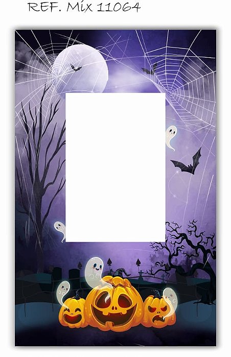Painel Festa Retangular Em Tecido iNTERATIVO Halloween Teias