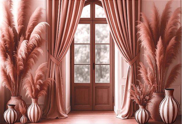 Fundo Fotográfico  Janela Jardim dos Pampas