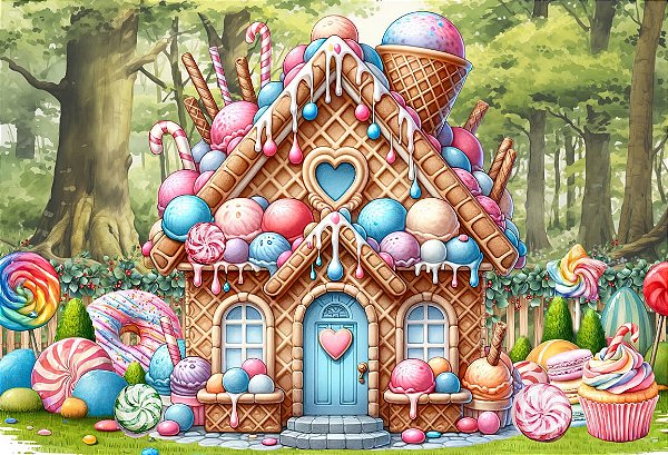 Fundo Fotográfico  Casa de Doces