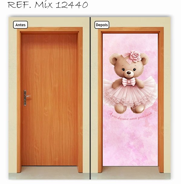 Capa para porta Ursinha Princesa