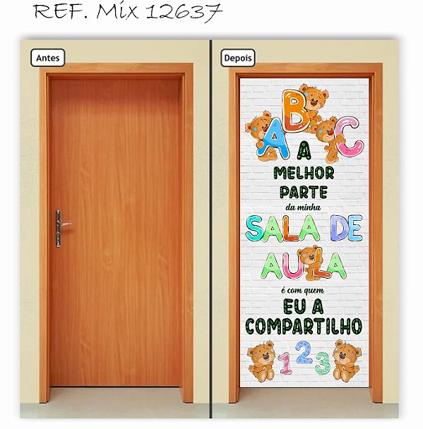 Capa para Porta  Sala de Aula Ursinhos