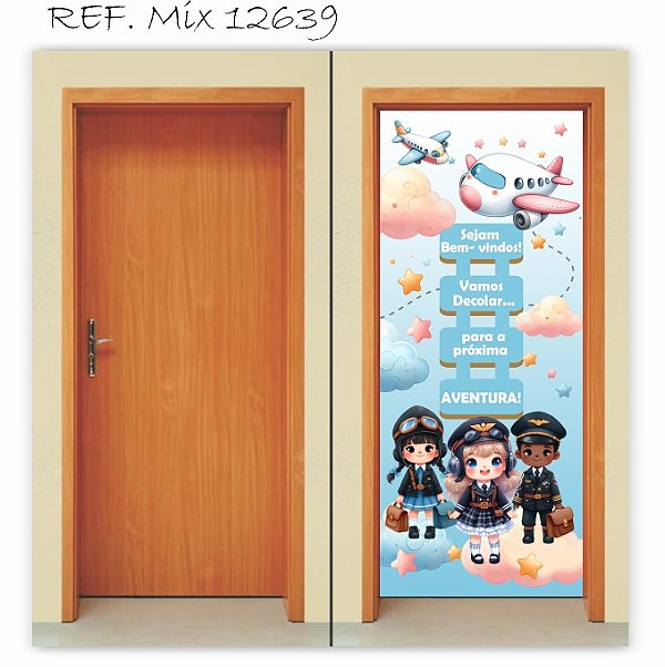 Capa para Porta  Sala de Aula Avião