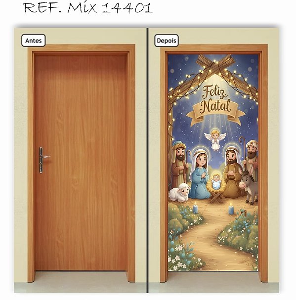 Capa Decorativa para  Porta  Natal Menino Jesus