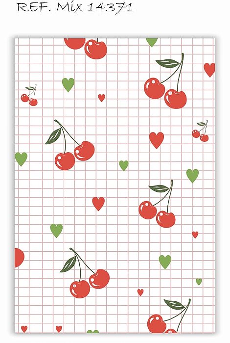Painel Festa Retangular Em Tecido Cerejinha