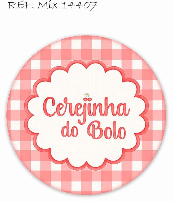 Painel Festa Redondo Sublimado Cerejinha