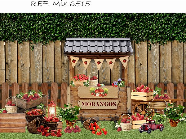 Fundo Fotográfico Barraca de Morangos