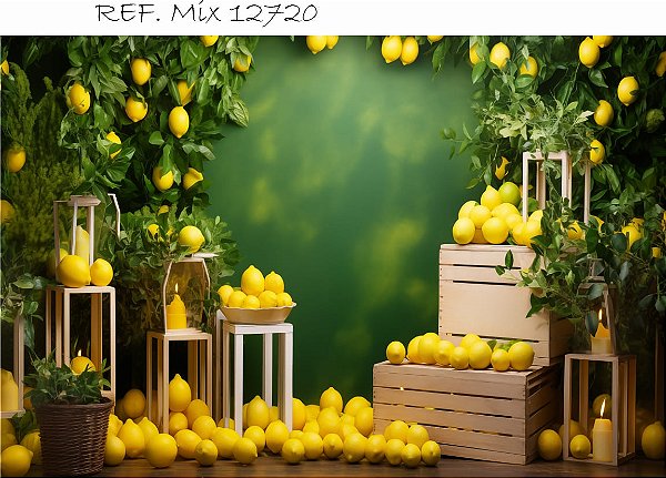 Fundo Fotográfico  Limões caixas