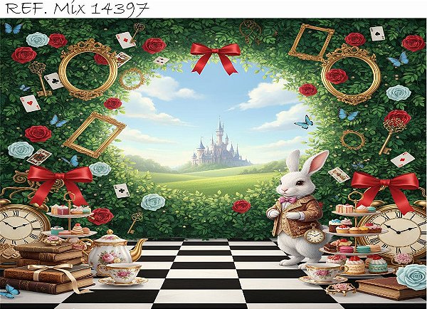 Fundo Fotográfico  Alice no País das Maravilhas