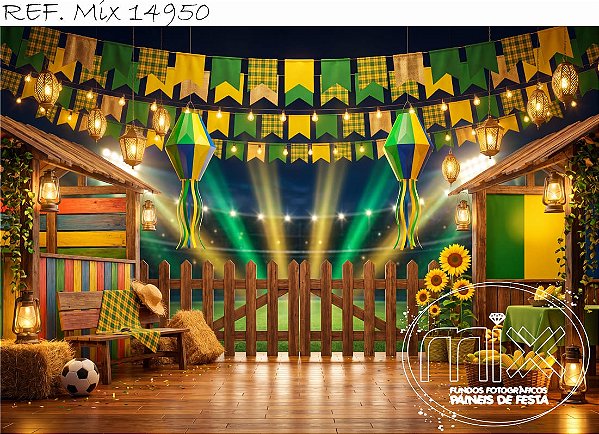 Fundo Fotográfico Copa Junina para Estúdio