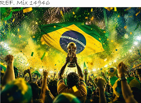Fundo de Bandeira Torcida em Tecido Premium