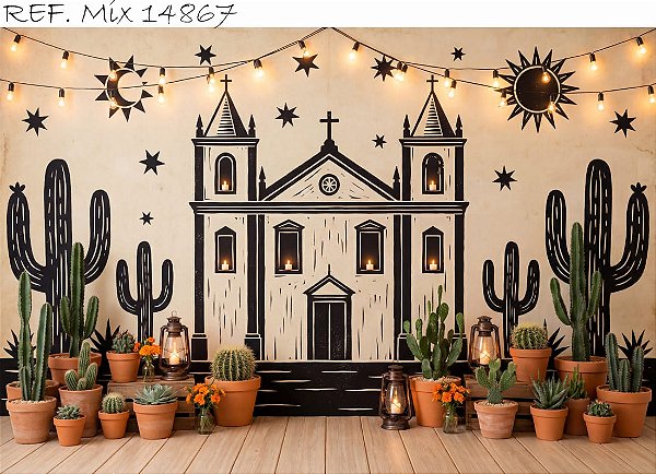 Fundo Fotográfico Cordel Decorativo para Estúdio