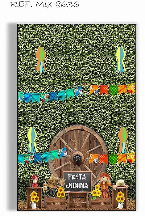 Painel Romano Festa Junina Roda Muro inglês