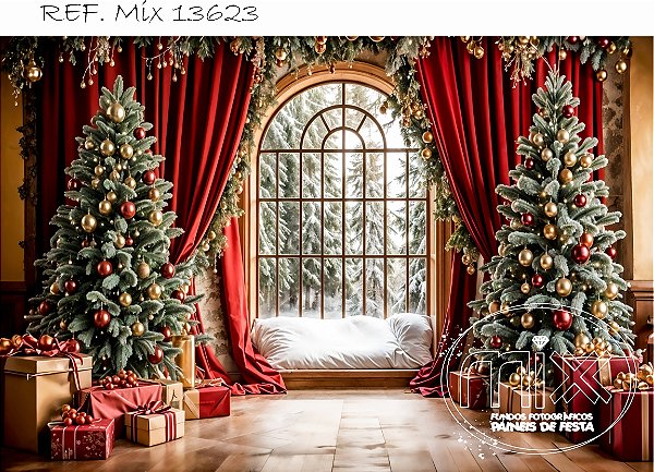 Fundo Fotográfico Natal Janela