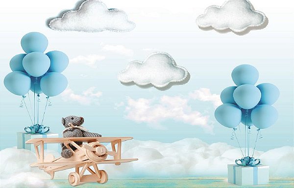 Fundo fotográfico para fotografias em tecido aviãozinho urso