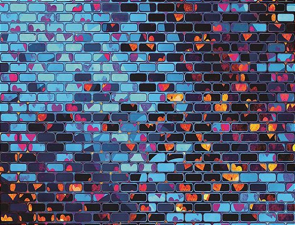 Painel para festas de aniversário e fotografias tijolinho virtual