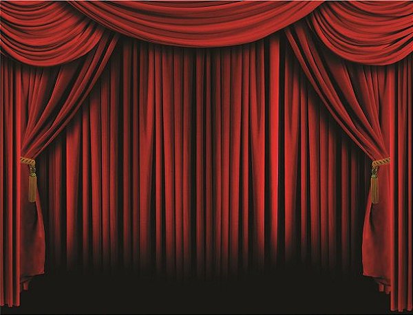 Painel para festas de aniversário e fotografias em tecido cortina vermelha
