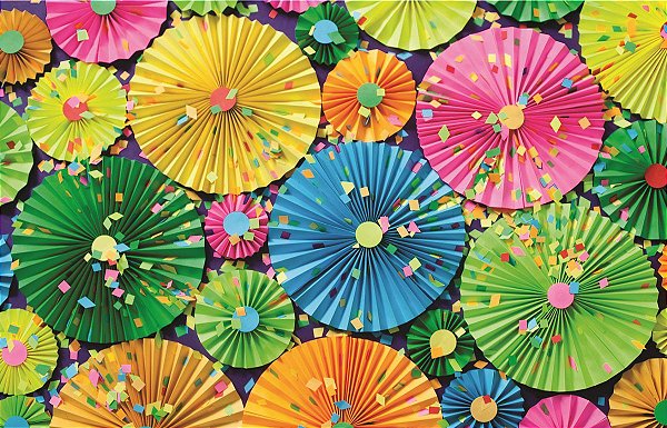 Fundo Fotográfico Em Malha Sombrinhas Carnaval