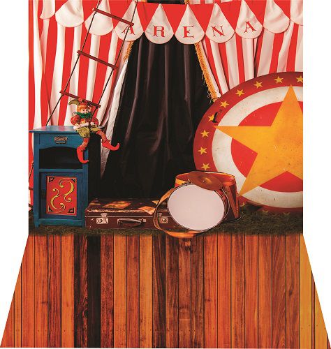 Fundo Fotográfico em tecido cenário circo