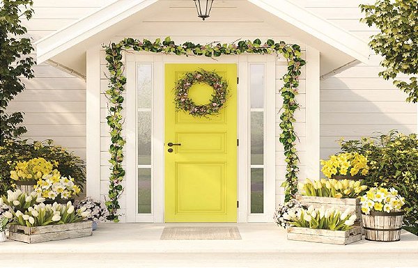 Fundo Fotográfico em tecido  floral amarelo