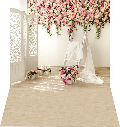 Fundo Fotográfico floral biombo