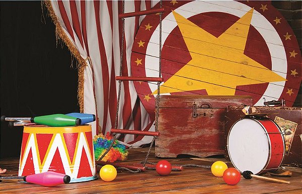 Painel para festas de aniversário Circo