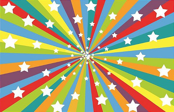 Fundo Fotográfico colorido estrelas