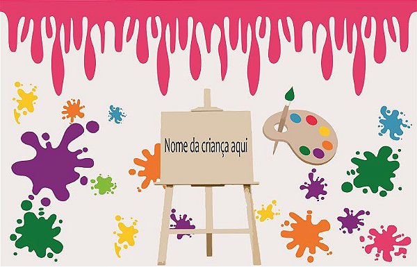 Painel para festas  ou fotografia aquarela