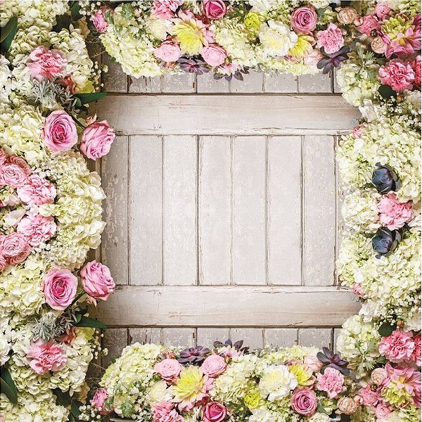 Manta Newborn madeira e flores