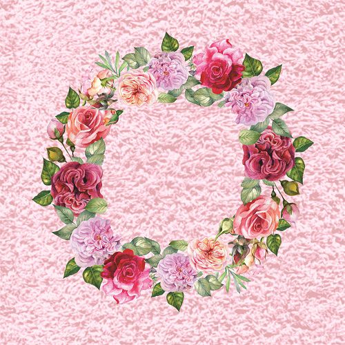 Manta Newborn Rosa com flores