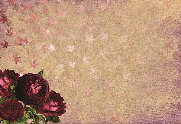 Fundo Fotográfico vintage flores marsala