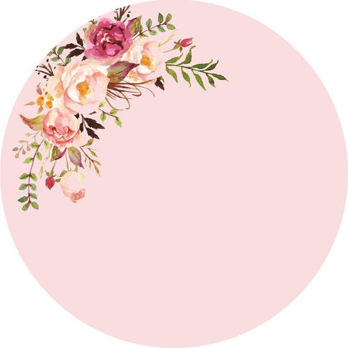Painel redondo floral