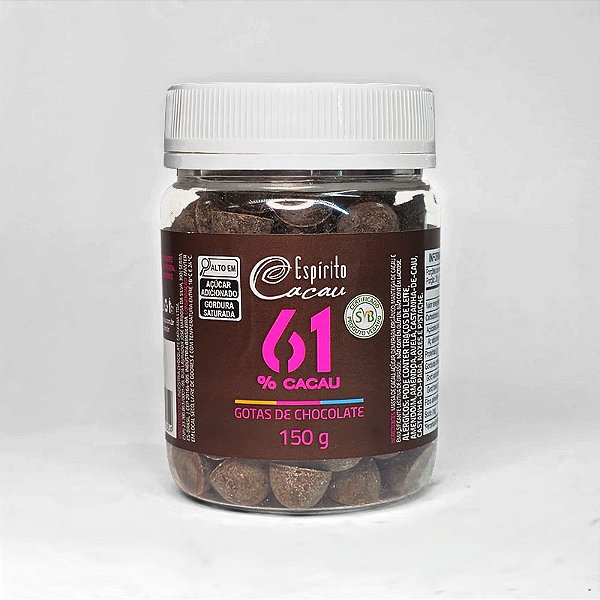 Gotas de Chocolate 61% Cacau - 150g