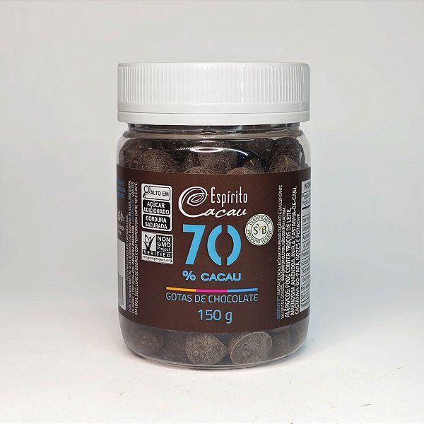 Gotas de Chocolate 70% Cacau - 150g