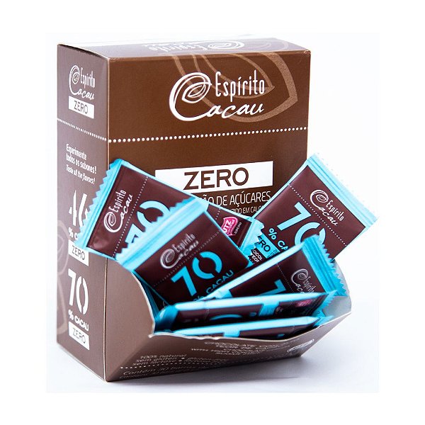 Kit Tablete de Chocolate 70% Cacau Zero Açúcar - 5g (30 un)
