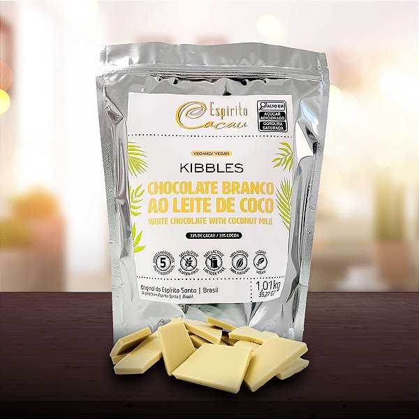 Kibbles 1,0 Kg Chocolate Branco ao Leite de Coco 33% Cacau