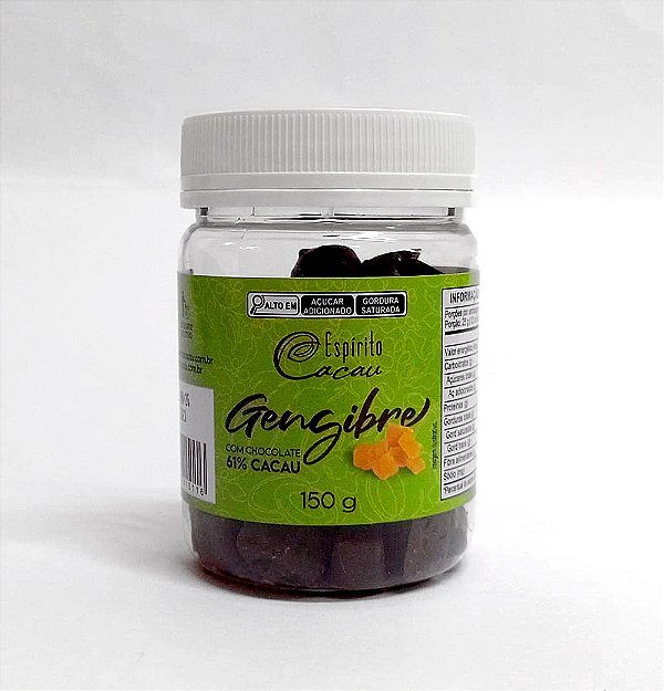 Gengibre com Chocolate 61% Cacau - 150g